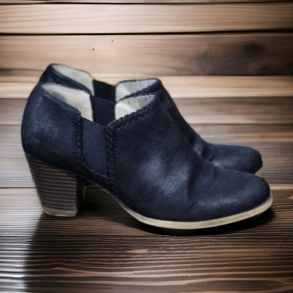 LifeStride Joelle Black Ankle Boots Block Heel Shoes Women's Size 9 - Picture 2 of 6